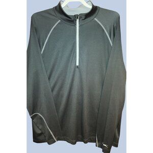 Slazenger Mens Large Black Golf Quarter-Zip Pullover Sweatshirt